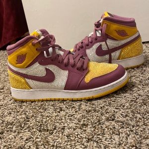 Custom blinged out air Jordan 1 high OG